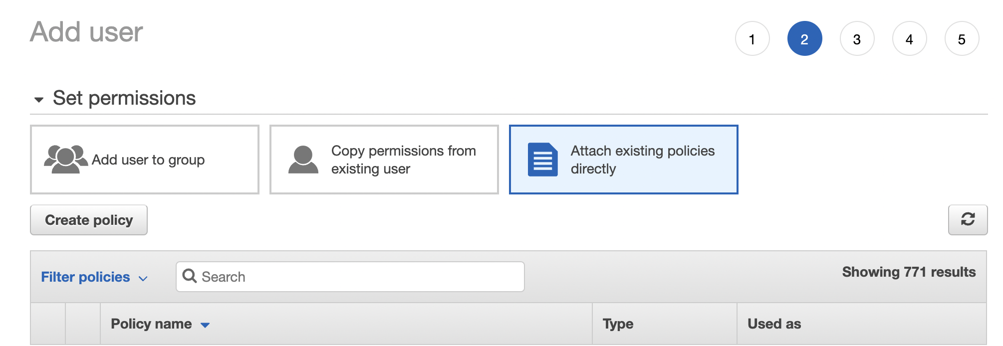 set user permissions