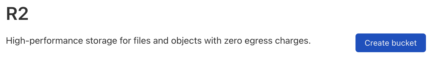 create r2 bucket