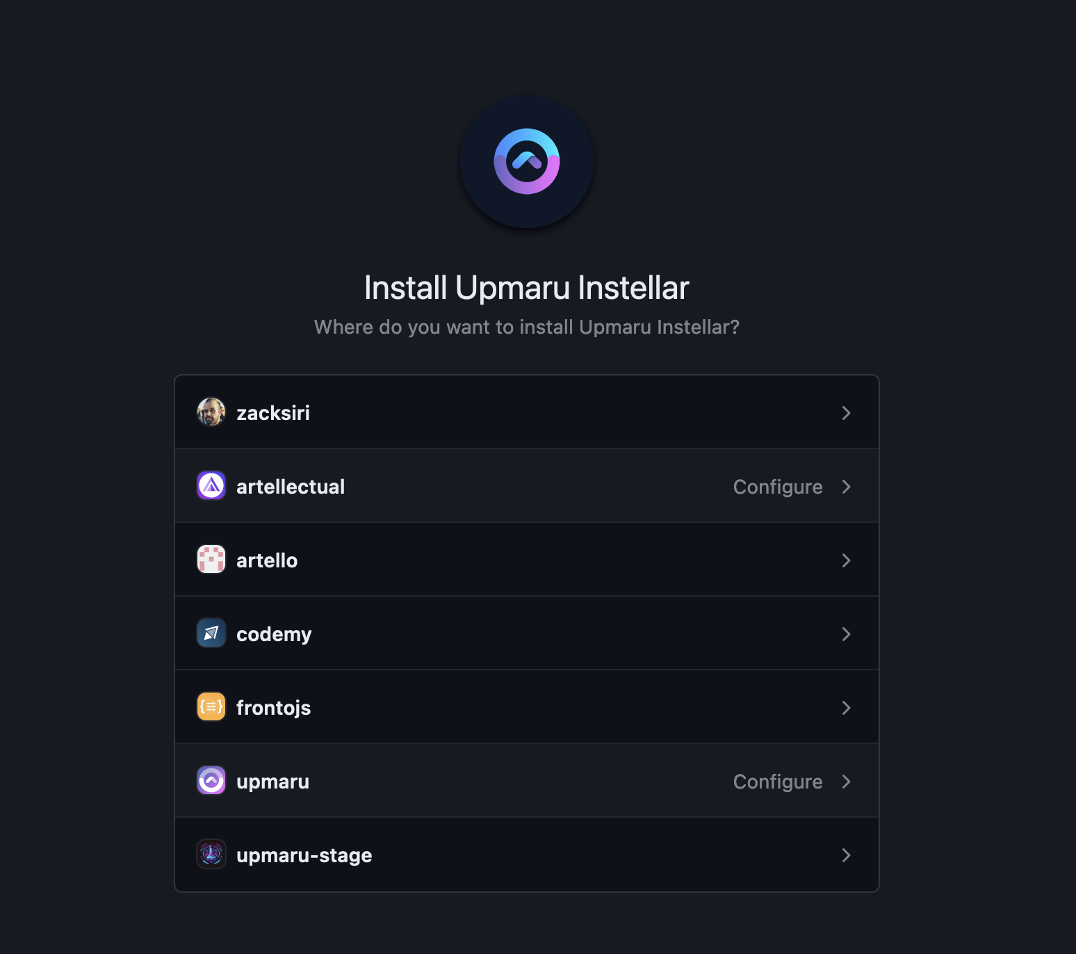 github install configure