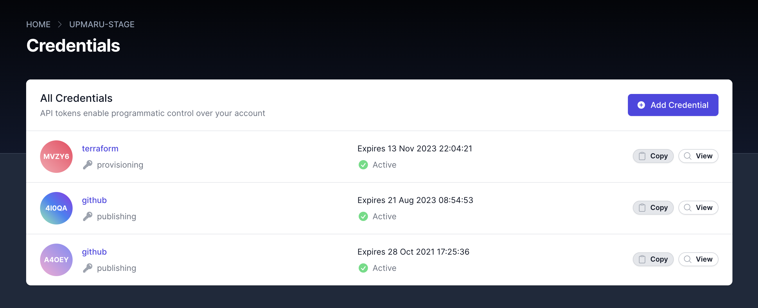 credentials management