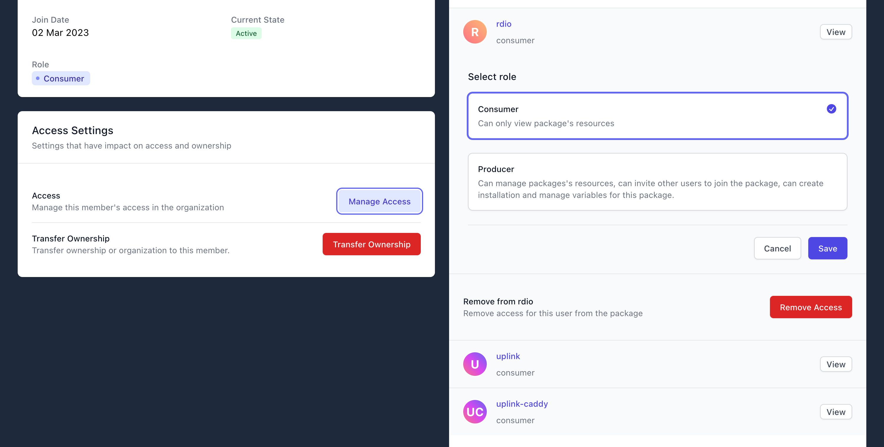 User access management